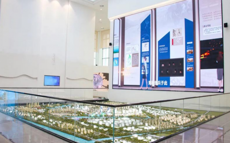 YUESAI無(wú)線手拉手會(huì)議系統(tǒng)成功應(yīng)用于長(zhǎng)江新區(qū)項(xiàng)家汊湖西片區(qū)展示中心會(huì)議室